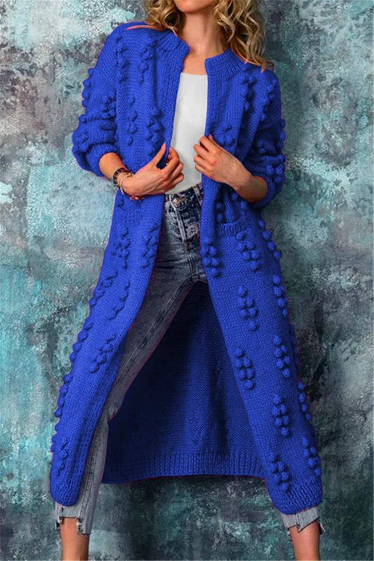 Street Wave Womens Long Knit Vest With Cozy Warmth And Subtle 3D Textured Details For All Day Chic