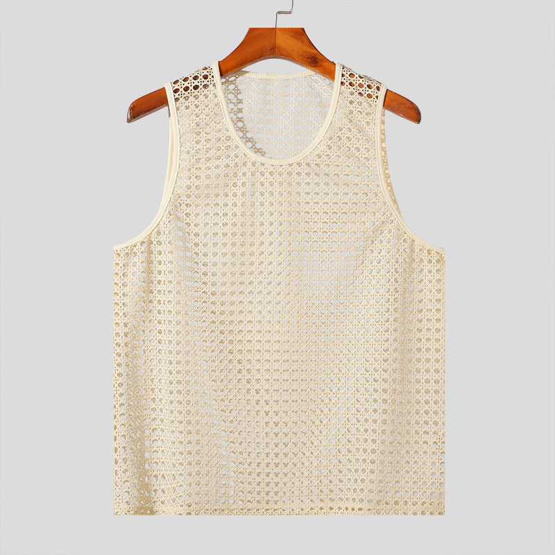 Street-wave Men's Mesh Sport Tank Top Breathable Ventilated Comfort for Active Athletes