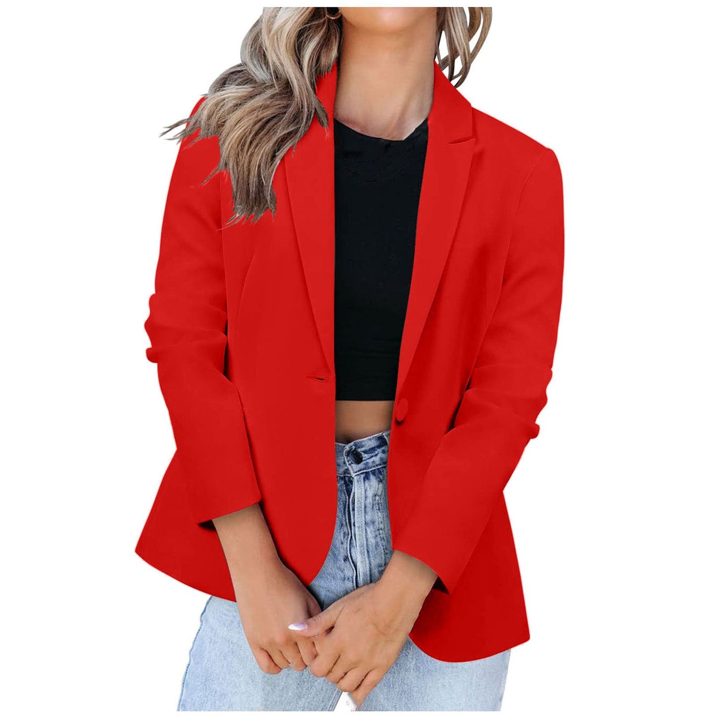 Street-wave Women's Elegant Blazer With Modern Cut And Practical Pockets For A Polished Look
