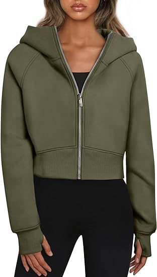 Street-wave Women's Cropped Hoodie Jacket Soft Breathable Fabric Casual Athleisure Essential