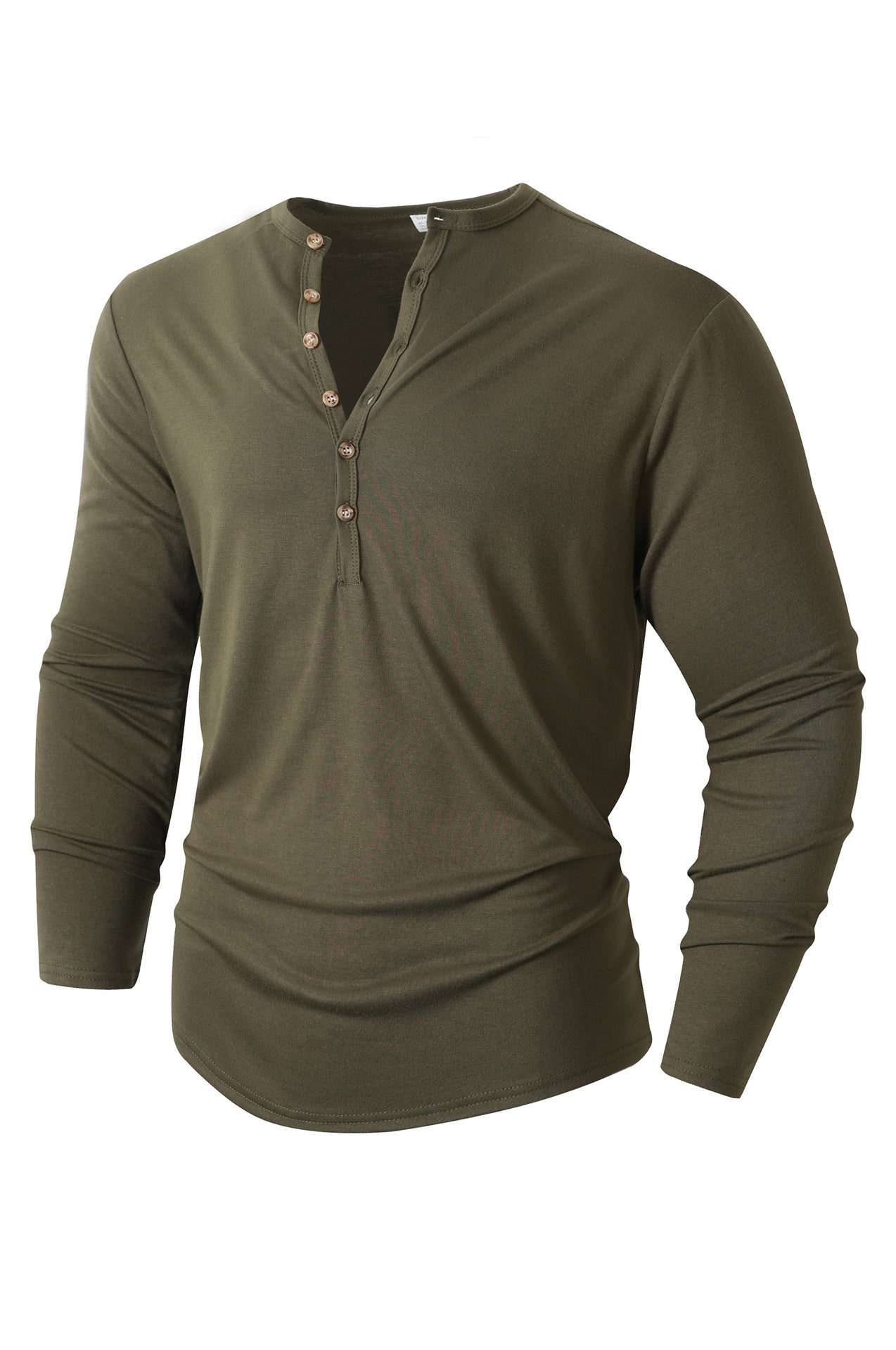 Streetwave Mens Long Sleeve Henley Shirt With Button Placket Soft Cotton Blend Comfort