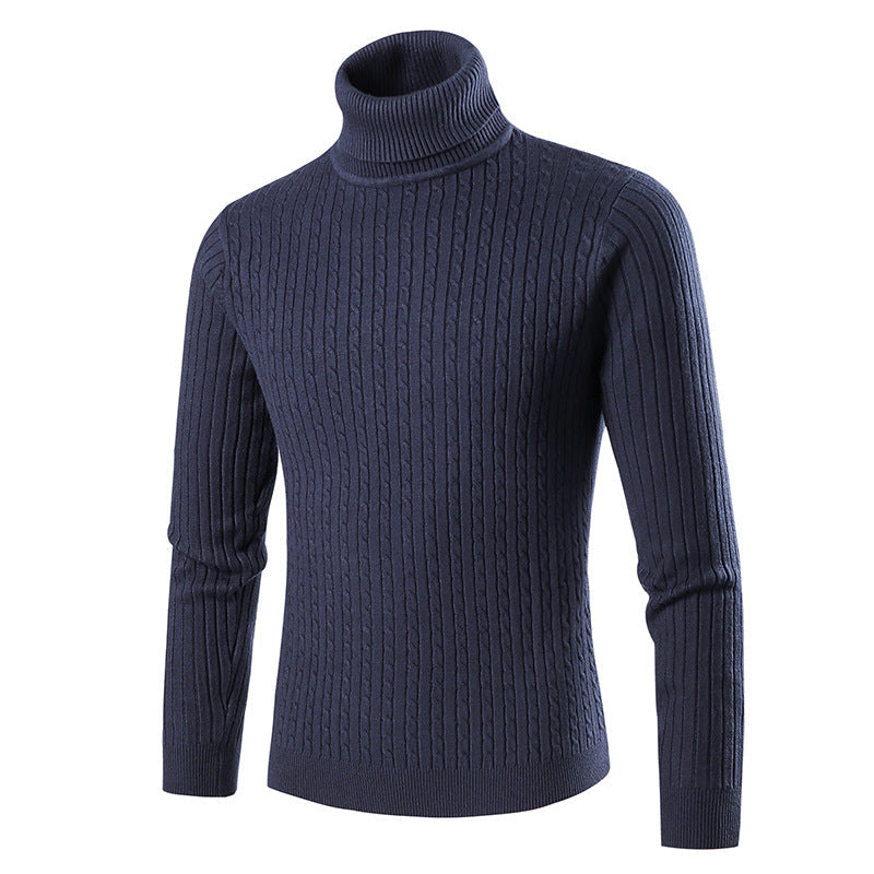 Streetwave Men's Turtleneck Sweater With Structured Knit For Warmth Comfort And Style