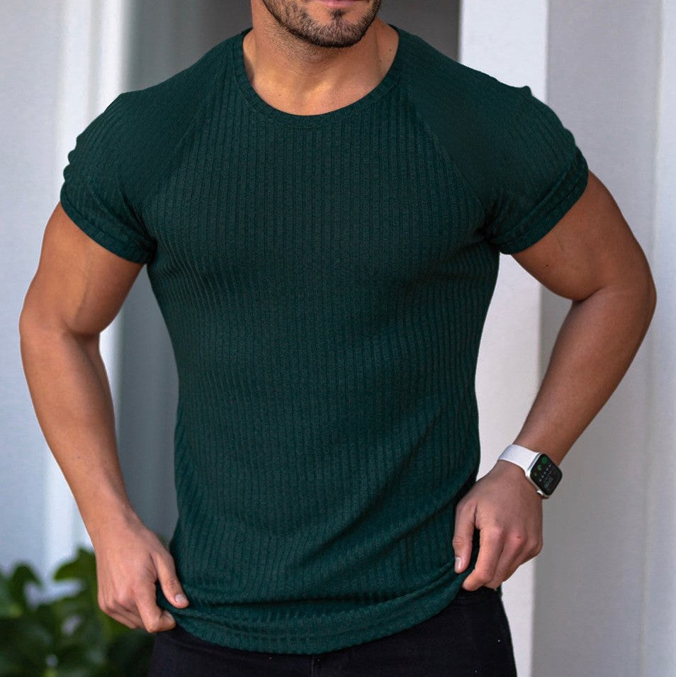 Street Wave Mens Long Sleeve Ribbed Shirt Soft Cotton Blend For All Day Comfort And Everyday Style