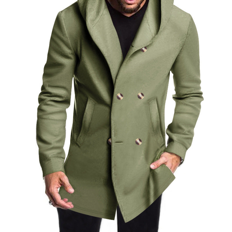 Streetwave Mens Fashion Hooded Coat With Flared Cut Stylish Urban Outerwear For Men