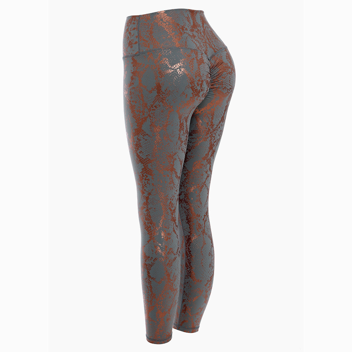 Street-wave Women Snake Print High Waist Leggings For Fitness And Everyday Comfort