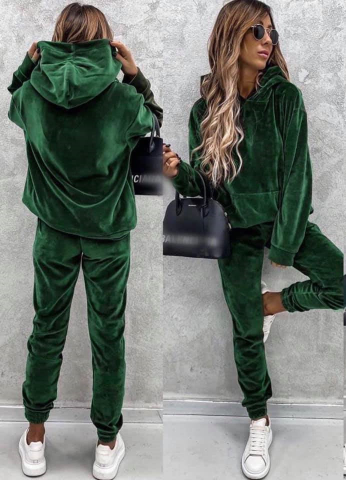 Street Wave Womens Cozy Fleece Set With Oversized Hoodie And Soft Joggers For Lounging