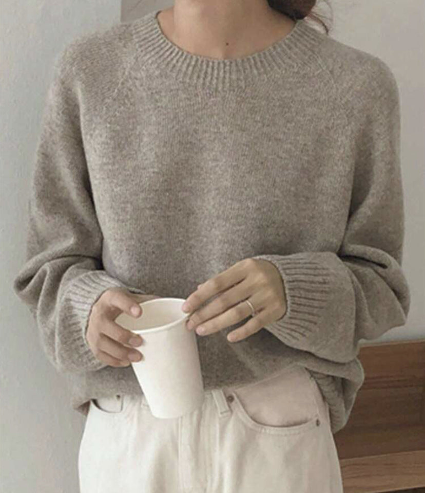 Street Wave Womens Cozy Roundneck Pullover In Soft Breathable Knit Fabric For Everyday Comfort