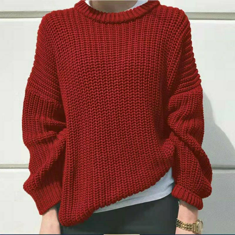 Streetwave Women Chunky Knit Pullover Soft Cotton Polyester Blend All Season Comfort Premium Craftsmanship