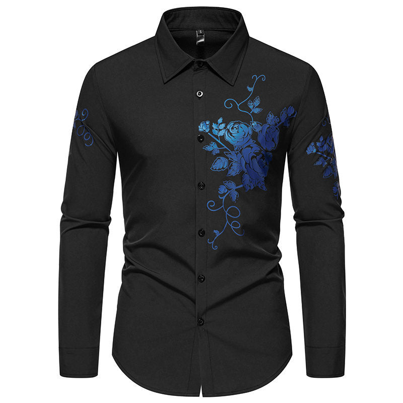 Streetwave Men's Floral Embroidered Shirt With Premium Comfort For Everyday Style