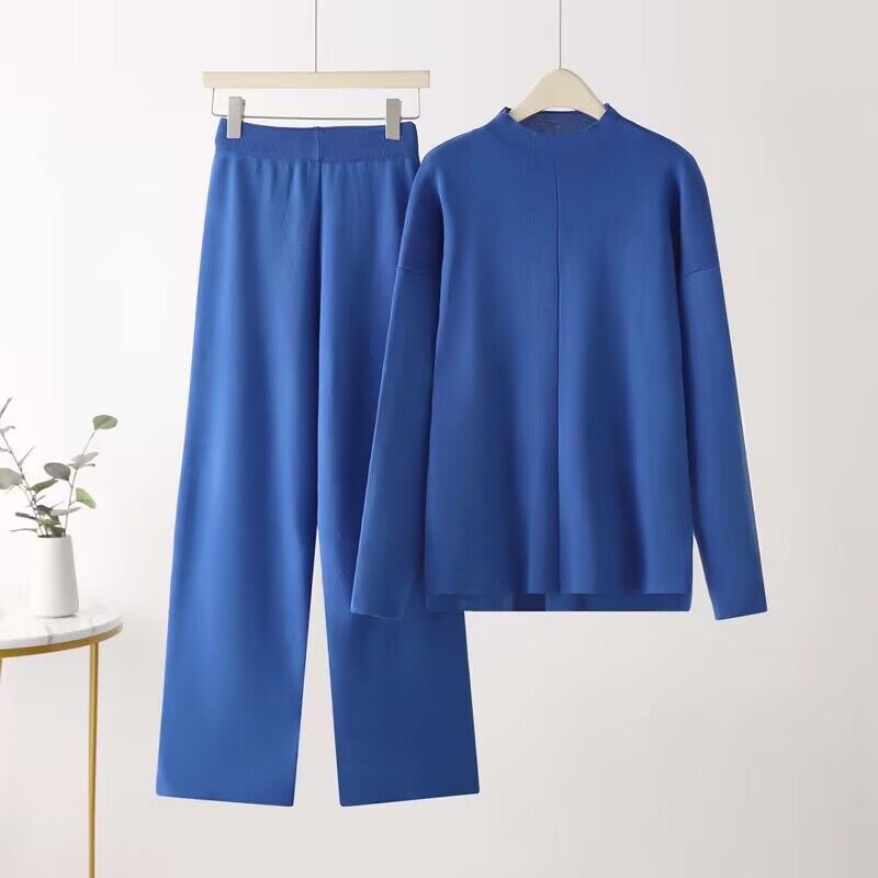 Street Wave Women Elegant Long Sleeve Top And Palazzo Pants Set For Any Occasion Perfect For Day Or Evening