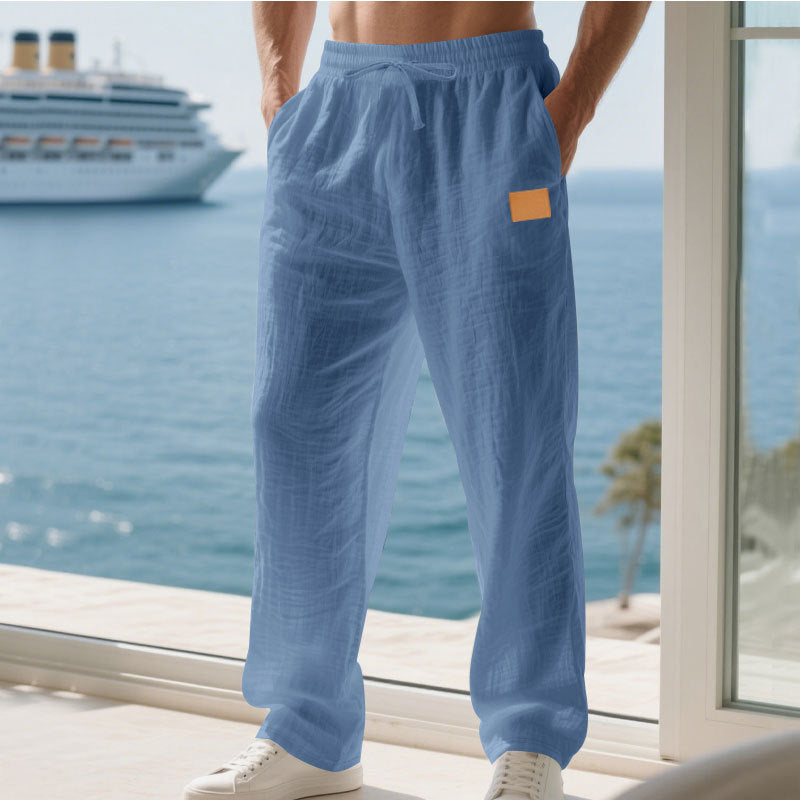 Streetwave Mens Lightweight Linen Summer Pants Breathable Comfort For Warm Weather