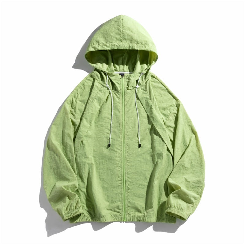 Women Lightweight Windbreaker With Adjustable Hood System Street-Wave Outdoor Jacket For Adventures