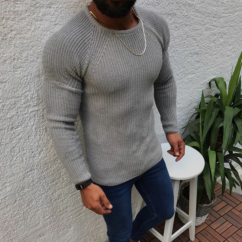 Mens Knit Sweater With Structured Honeycomb Pattern Slim Fit Streetwave For Modern Men