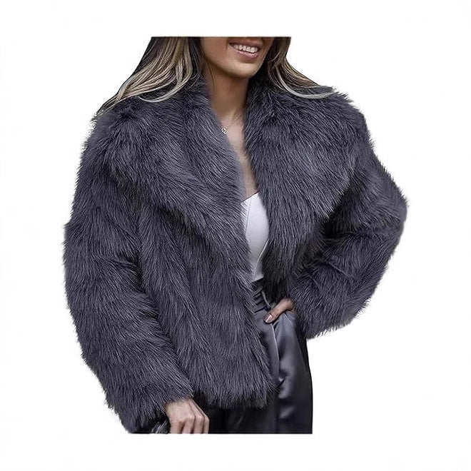 Street-wave Faux Fur Jacket For Women Luxurious Soft Warmth With Modern Chic Appeal
