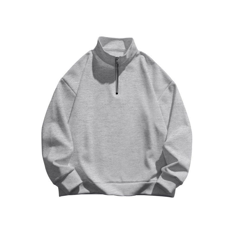 Streetwave Men's Fleece Zip Neck Pullover Stylish Cozy Warmth For Casual Outdoor Wear