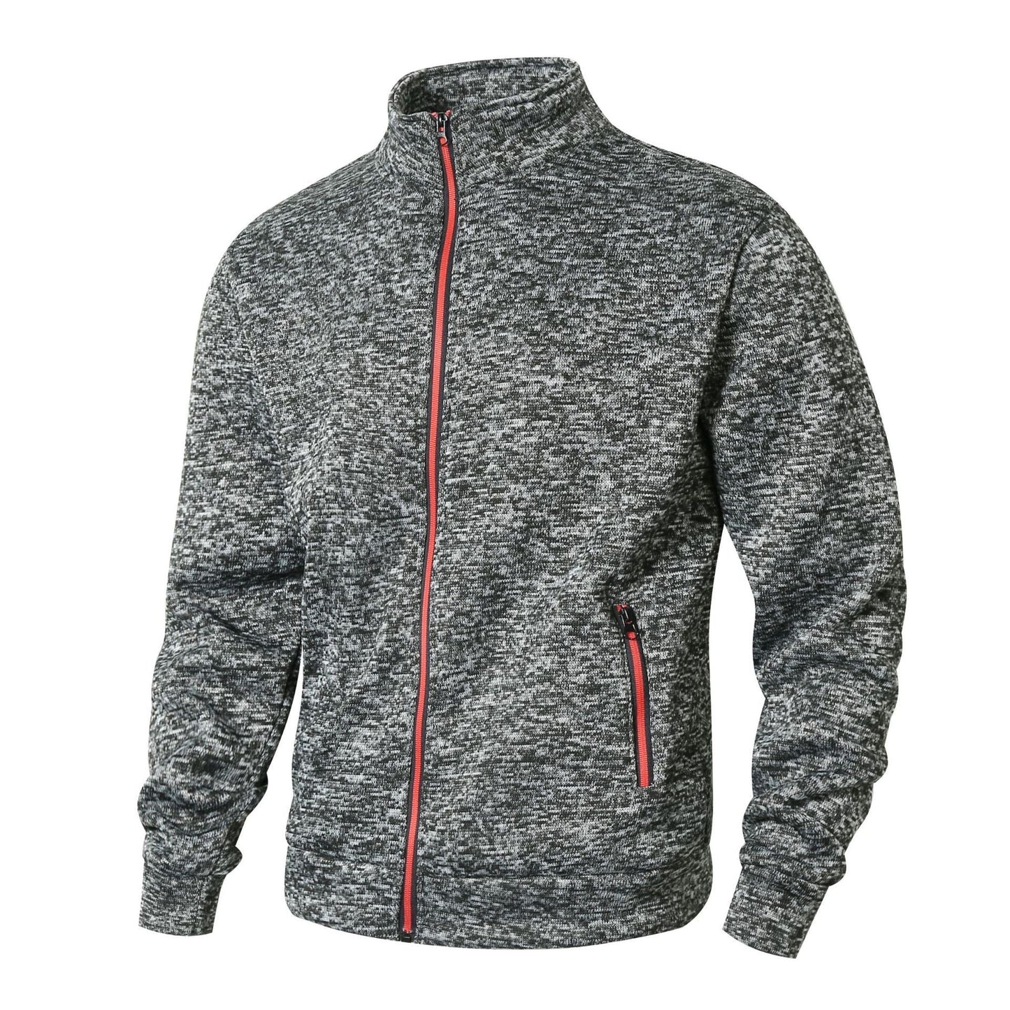 Street-wave Men's Fleece Jacket With High Collar And Full Zip For Cozy Warmth For Everyday Comfort