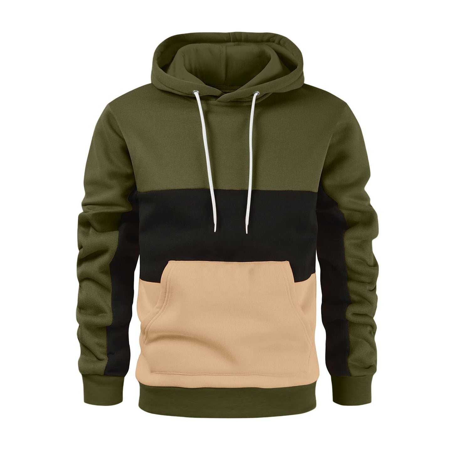 Street-wave Men's Colorblock Hoodie Sweatshirt With Soft Cotton Comfort And Everyday Streetwear Style