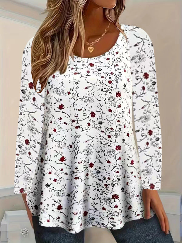 Street Wave Womens Floral Blouse With Relaxed Fit Breathable Everyday Top For Modern Women
