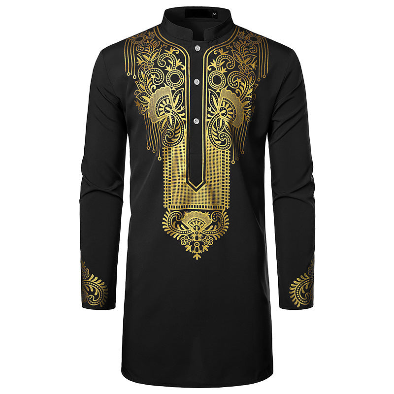 Streetwave For Men Ethnic Design Long Sleeve Shirt Breathable Comfort For Festive Occasions