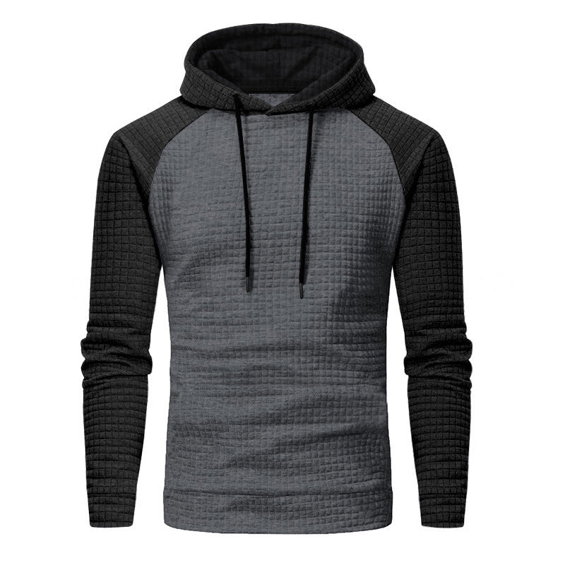 Street-Wave Men's Quilted Hoodie With Structured Design And Modern Fit For Casual And Active Wear