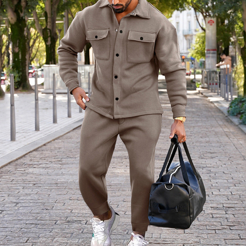 Street Wave Mens Utility Shirt Jacket With Durable Pockets For Everyday Urban Wear