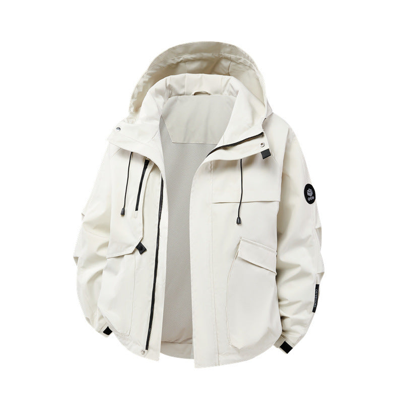 Streetwave Mens Technical Outdoor Jacket With Breathable Weatherproof Fabric And Multiple Zipper Pockets
