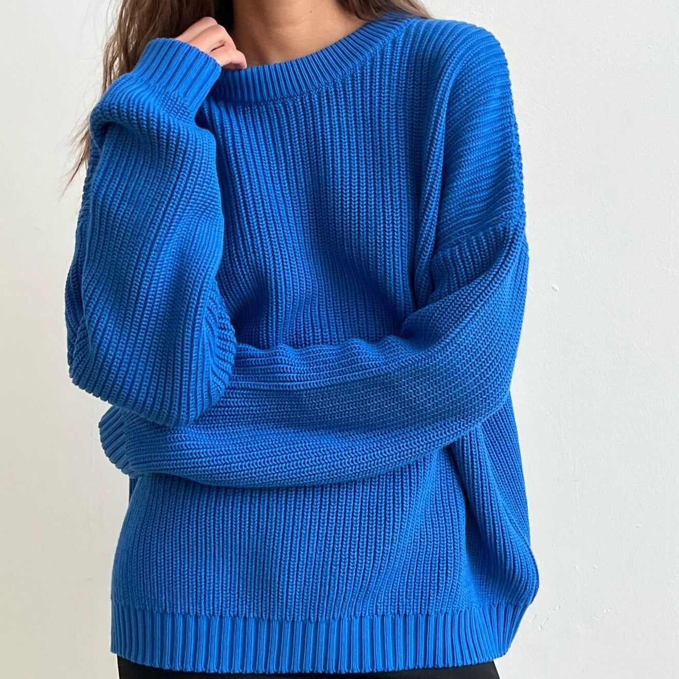 Streetwave Women Oversized Knit Sweater With Structured Pattern For Cozy Everyday Wear