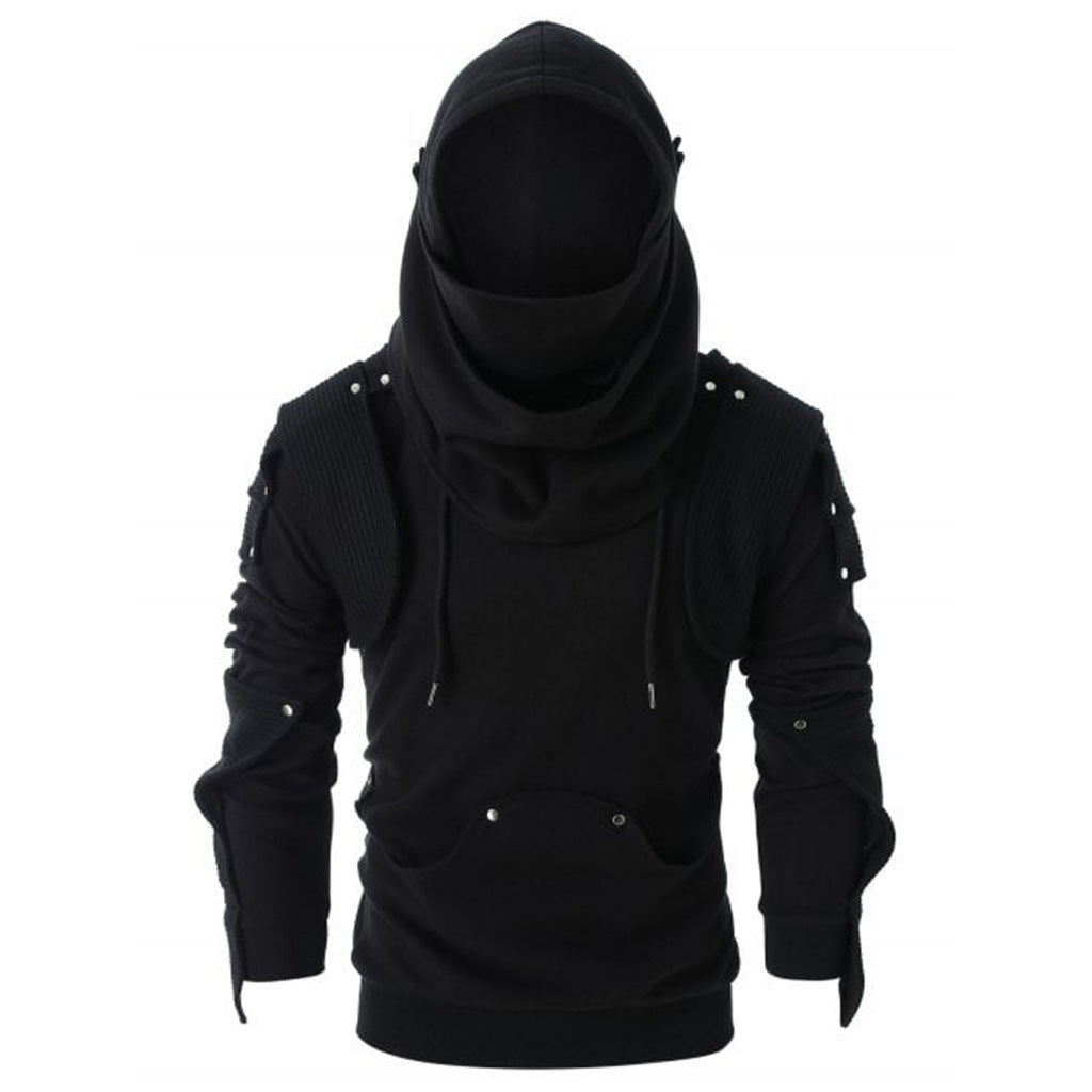 Mens Hoodie Street-wave Stylish With Innovative Weather Adapting Collar And Practical Pockets For Men