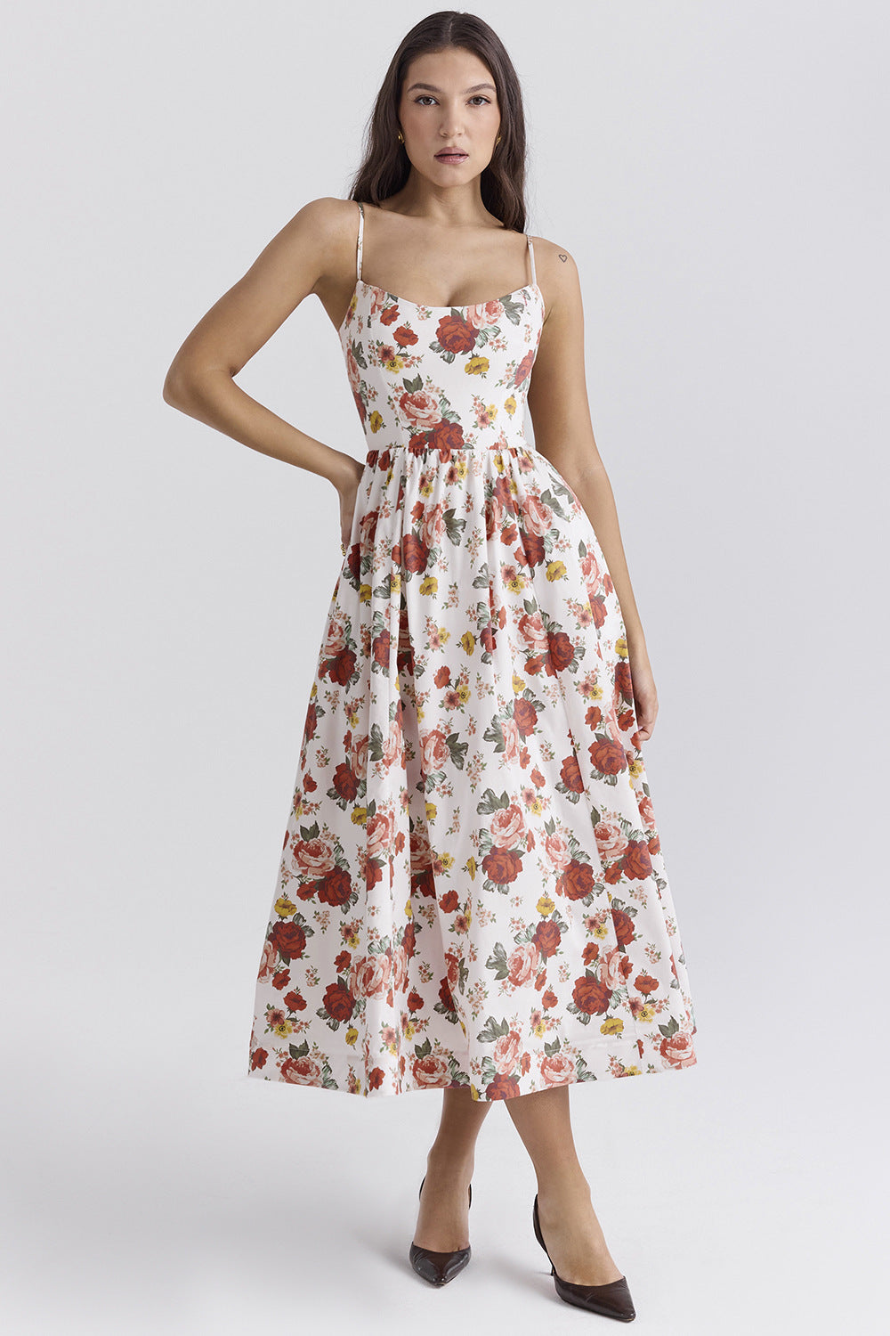Streetwave Navy Maxi Dress With Spaghetti Straps And Flowy Skirt For Elegant Occasions