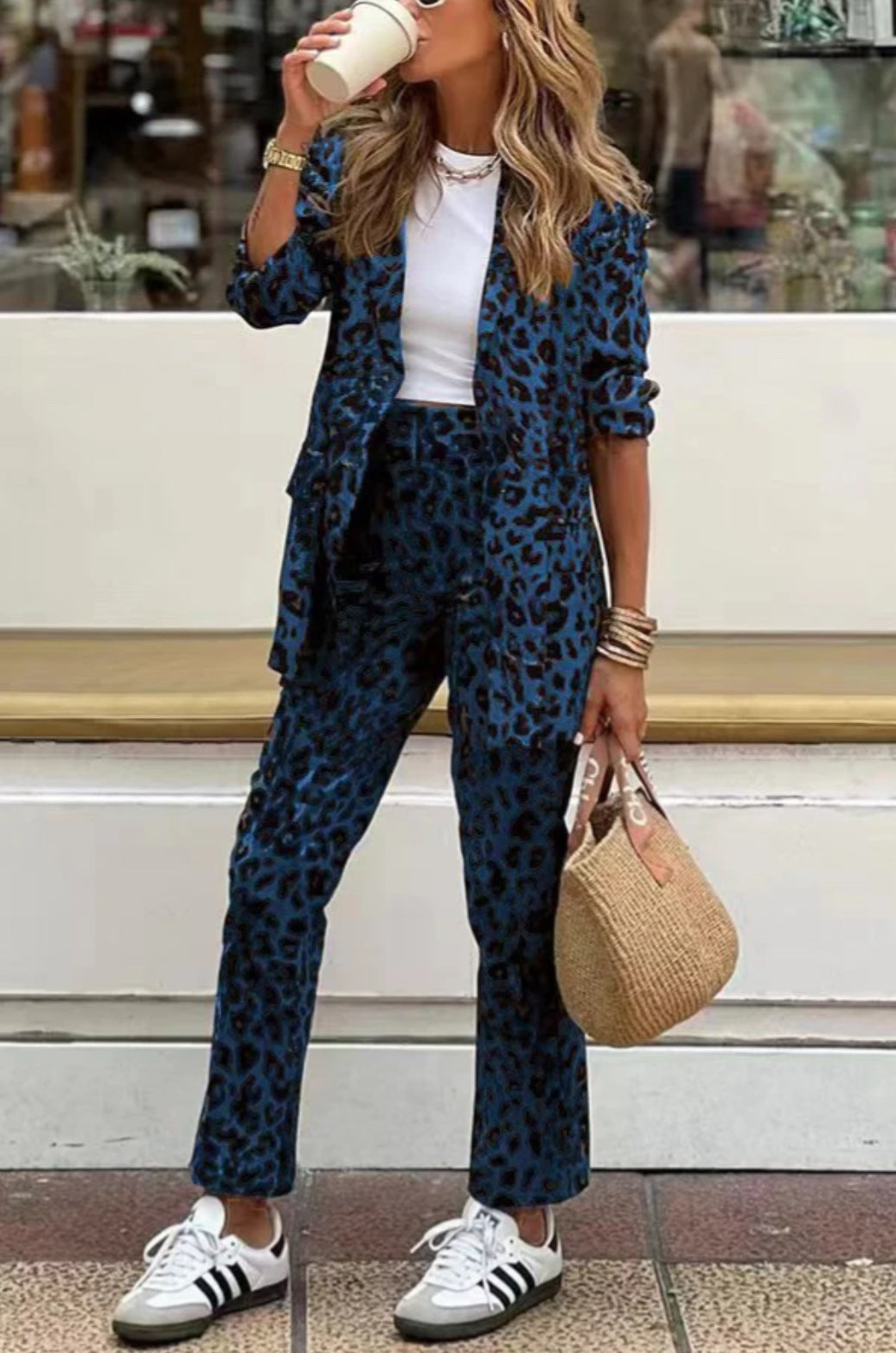 Leopard Print Suit Set For Women By Street-wave Elegant Tailored Office Chic For Every Occasion