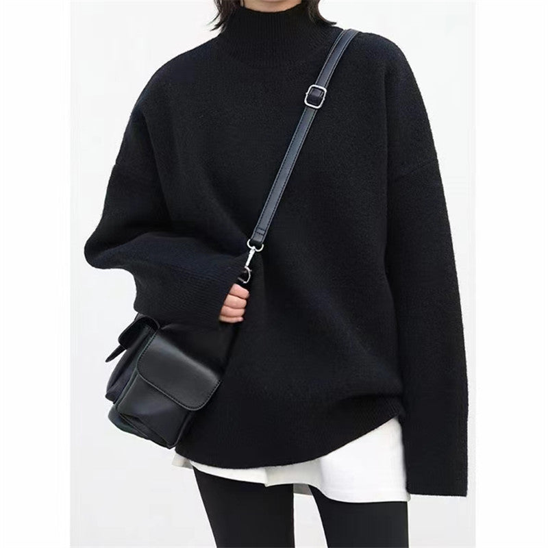 Street Wave Oversized Turtleneck Sweater For Women Luxury Knit With Cozy Warmth And Elegant Sleeves