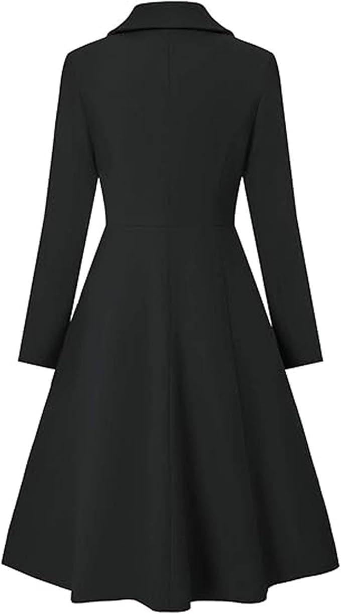 Street-wave Women's Elegant Oversize Coat With Double-Breasted Button Closure For Everyday Wear