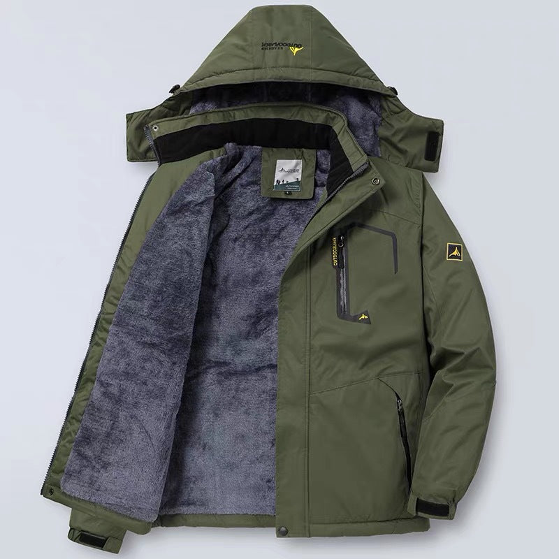 Nordisk Flair Mens Waterproof Hooded Jacket Wind Resistant With Zip Pockets