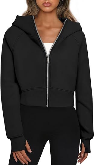 Street-Wave Women Cropped Hoodie Jacket With Full Zip For Casual Everyday Comfort And Chic Fit