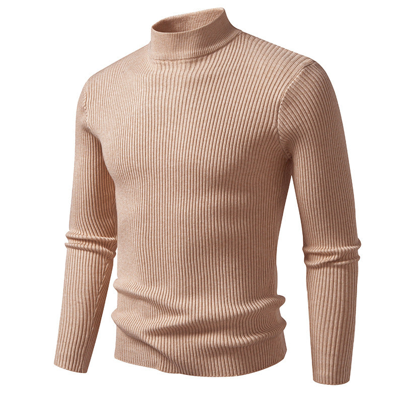 Street-wave Men's Ribbed Knit Turtleneck Sweater Premium Warmth And Versatility Everyday