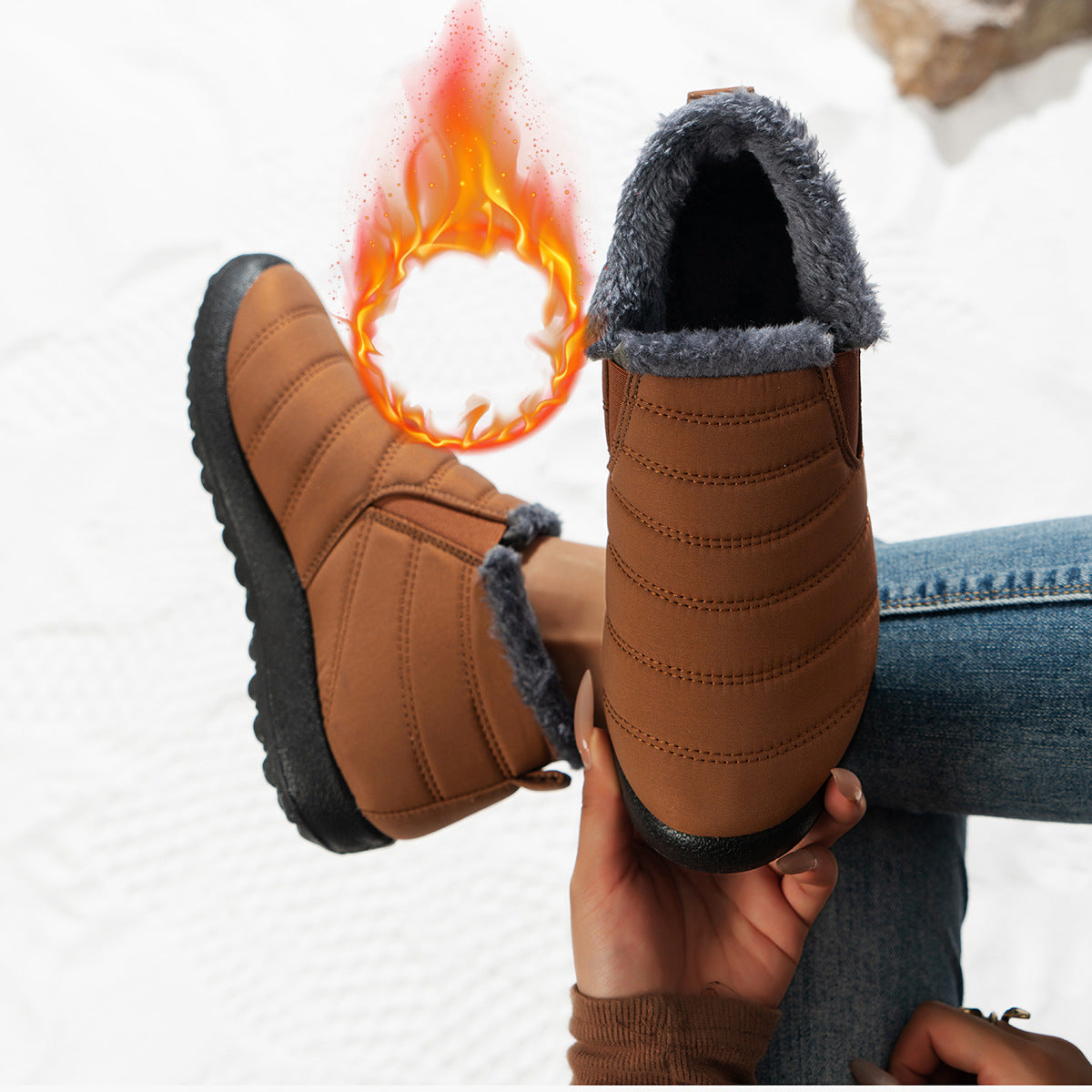Streetwave Womens Comfortable Winter Boots For Women With Cozy Fleece Lining And Non Slip Sole