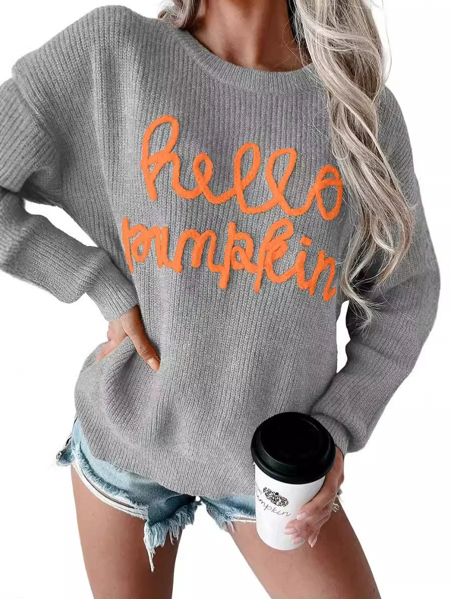 Street-Wave Womens Sweater Relaxed Fit Knit Wool Blend With Ribbed Texture
