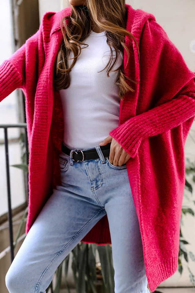 Street-wave Cozy Hooded Knit Cardigan For Women With Plush Softness And Warmth Ultimate Comfort