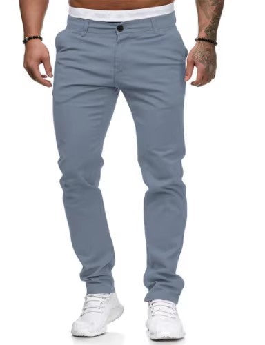 Street-Wave Mens Elegant Slim-Fit Chinos With Elastic Waistband And Handy Pockets