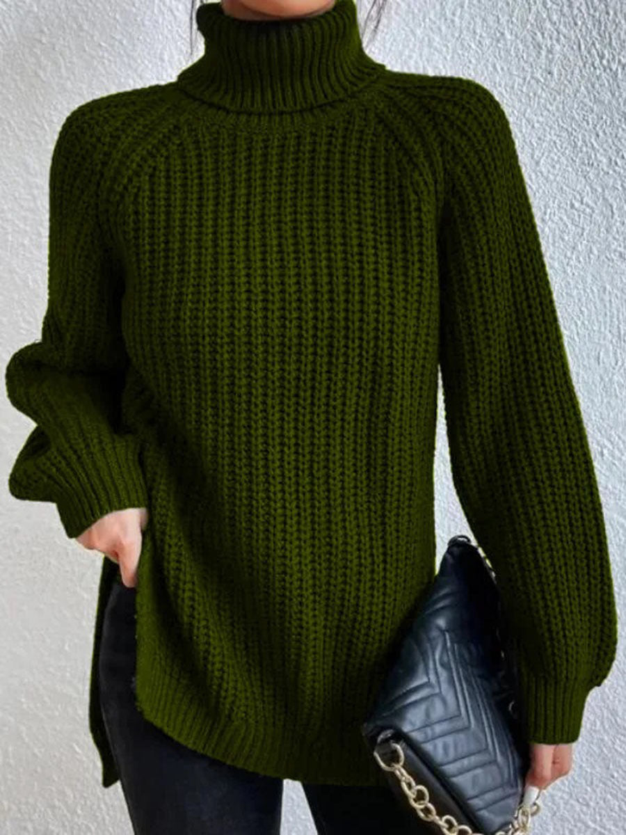 Street Wave Oversize Turtleneck Sweater Women Cozy Warm Knitwear Winter Wardrobe Essentials