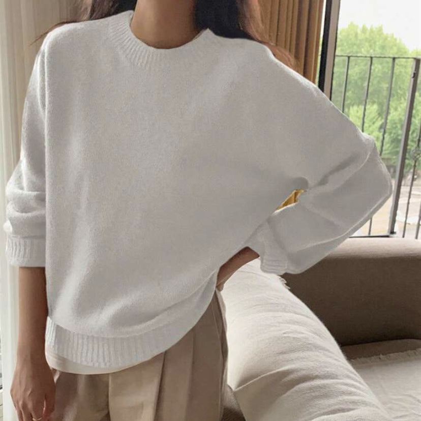 Street Wave Womens Cozy Roundneck Pullover In Soft Breathable Knit Fabric For Everyday Comfort