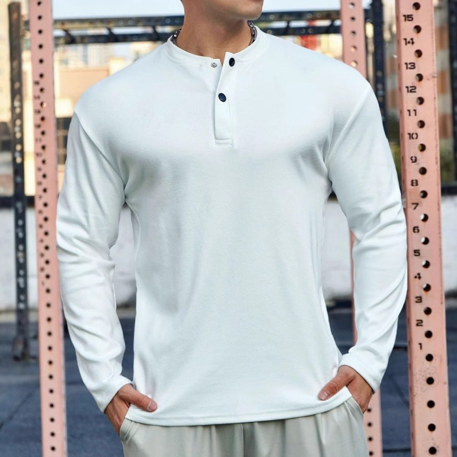 Street Wave Breathable Mens Sport Shirt With High Collar For Active Training And Performance
