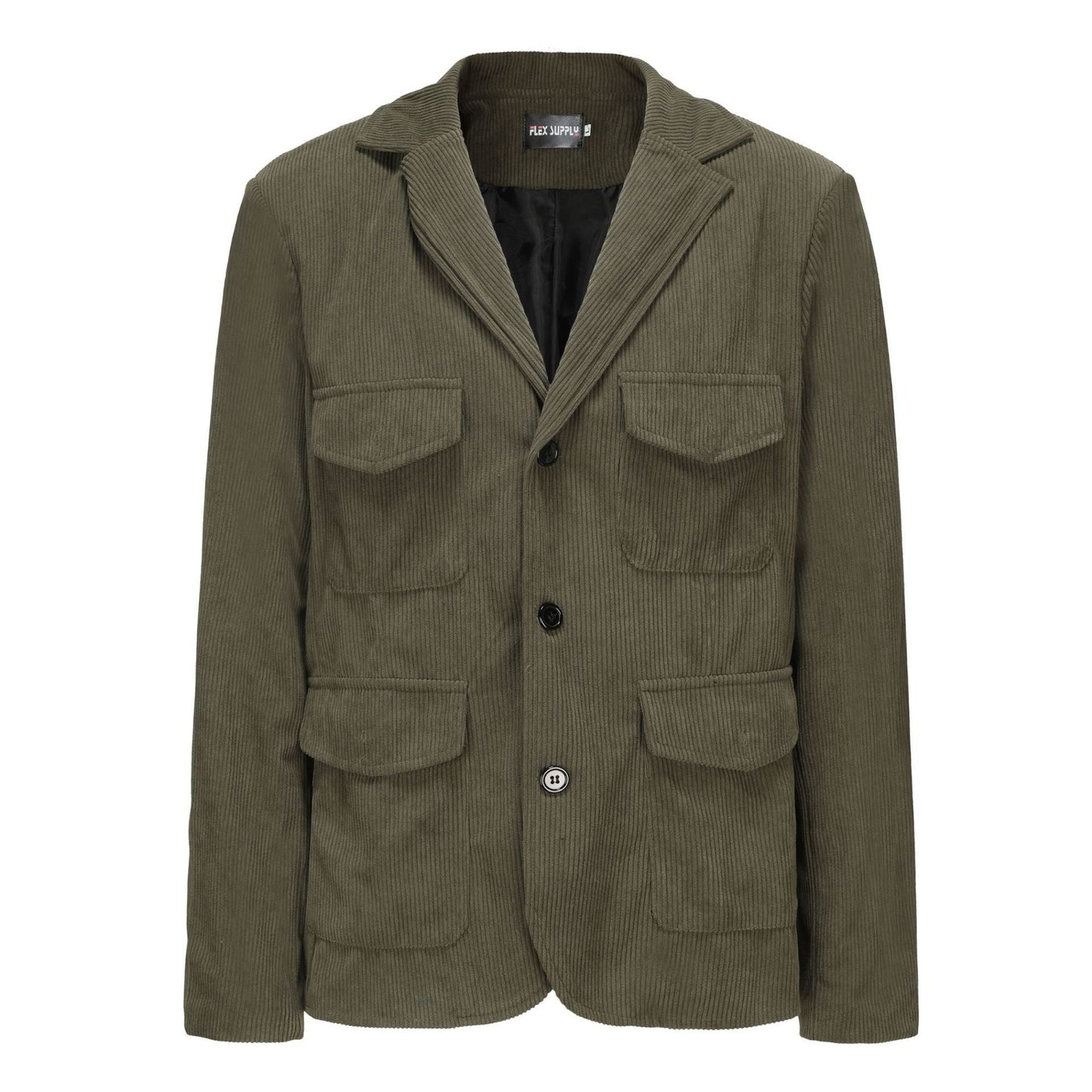Streetwave Womens Corduroy Jacket With Front Patch Pockets For Casual Comfort And Everyday Wear