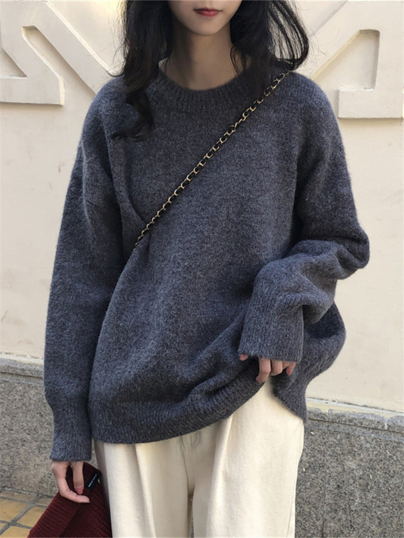 Street-Wave Women's Oversized Knit Sweater Soft Cozy Fabric For Everyday Casual Fit And Comfort