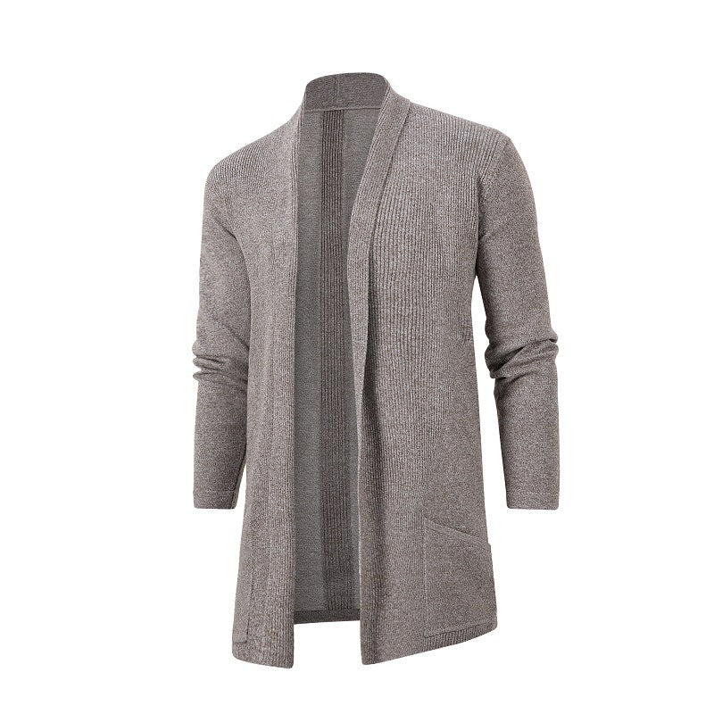 Street-wave Womens Knit Cardigan With Open Front And Deep V Neck Cozy Wool Blend