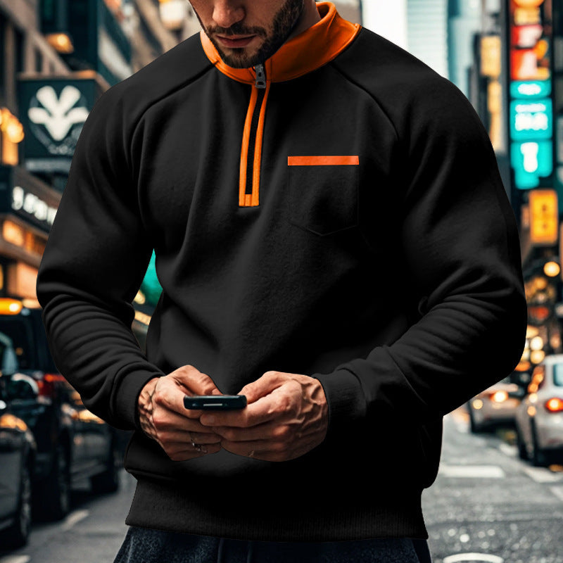 Street-Wave Mens Functional Quarter Zip Pullover Breathable Comfort For Active Men Everyday
