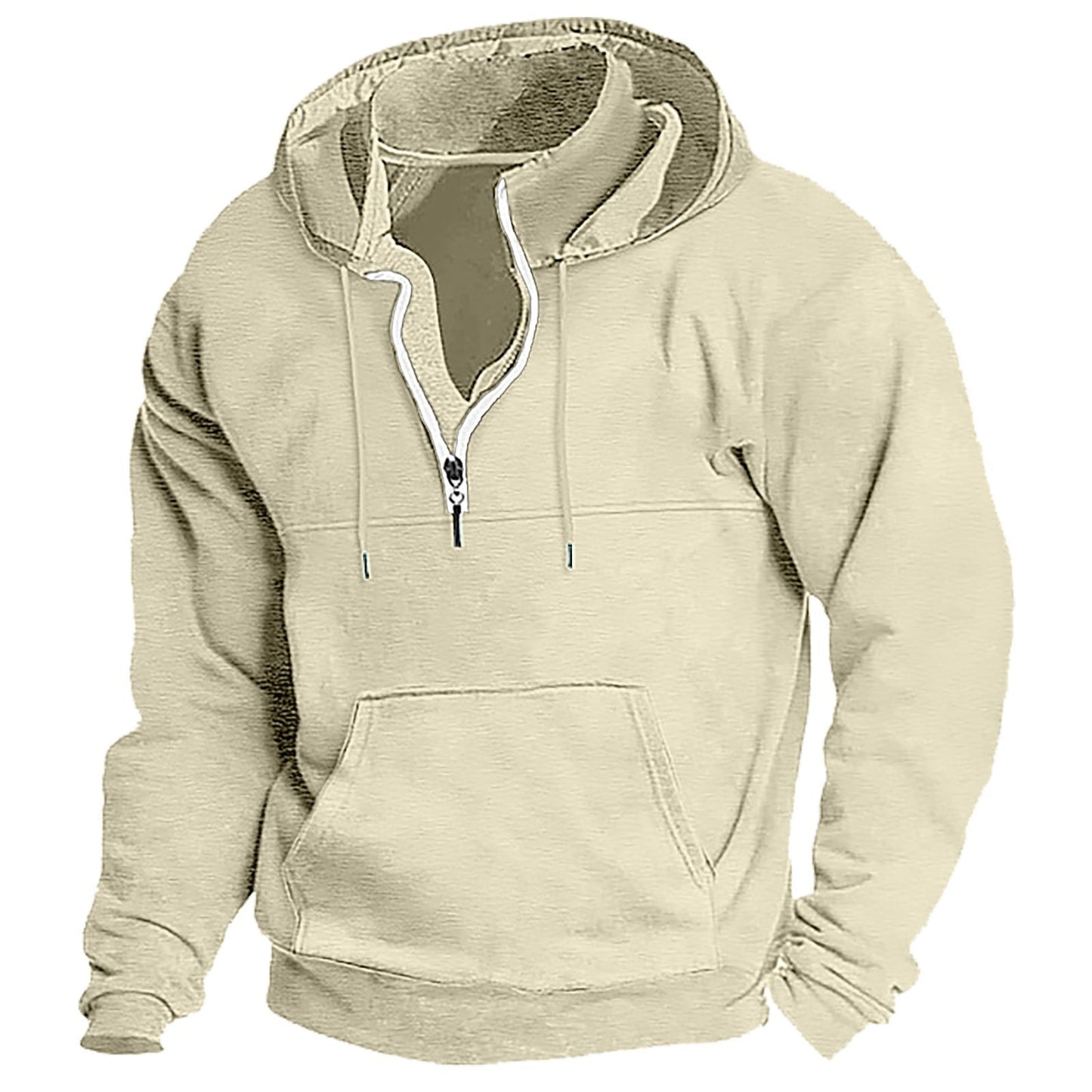 Street-wave Men's Cozy Zip Hoodie With Full Zip For All Day Comfort And Versatility