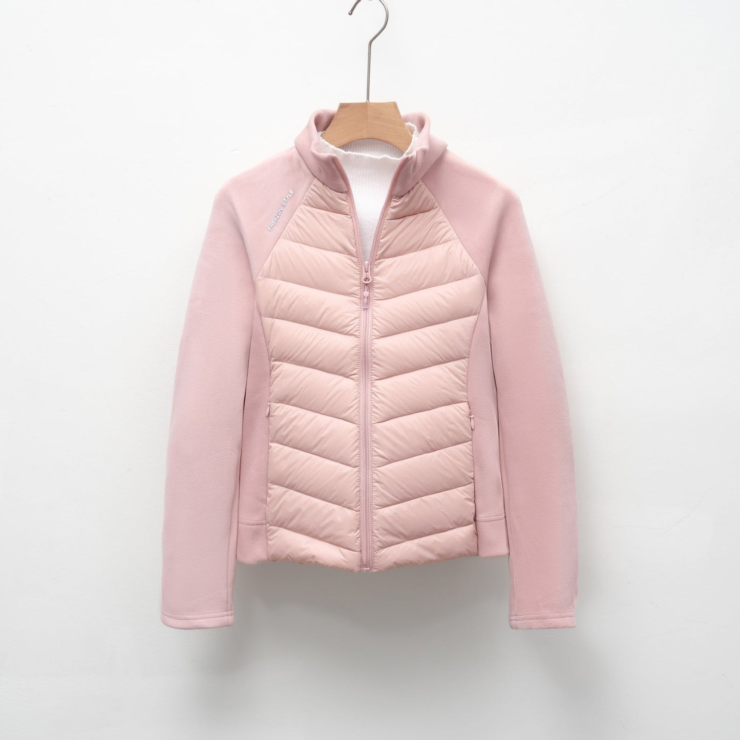 Street Wave Womens Quilted Sport Jacket With High Collar And Functional Zip Pockets For Active Women