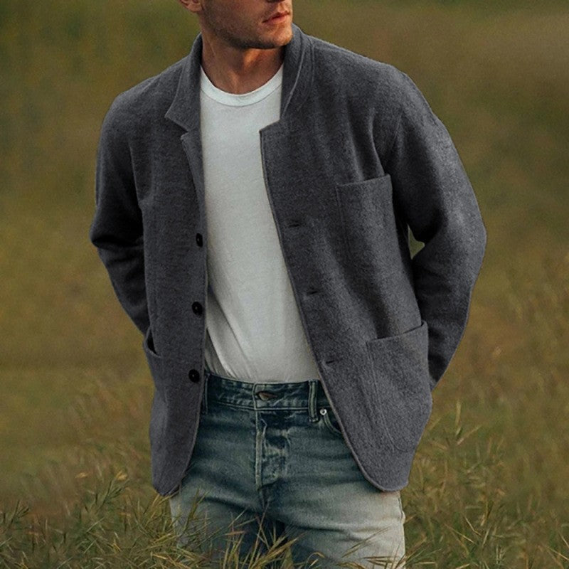 Street-Wave Men's Casual Knit Cardigan With Cozy Comfort And Premium Fabrics For Everyday Streetwear