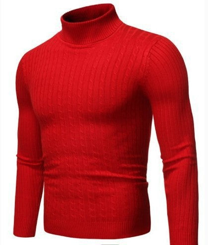 Mens Turtleneck Knit Sweater Fine Knit Warmth Street Wave For Everyday Wear And Smart Casual